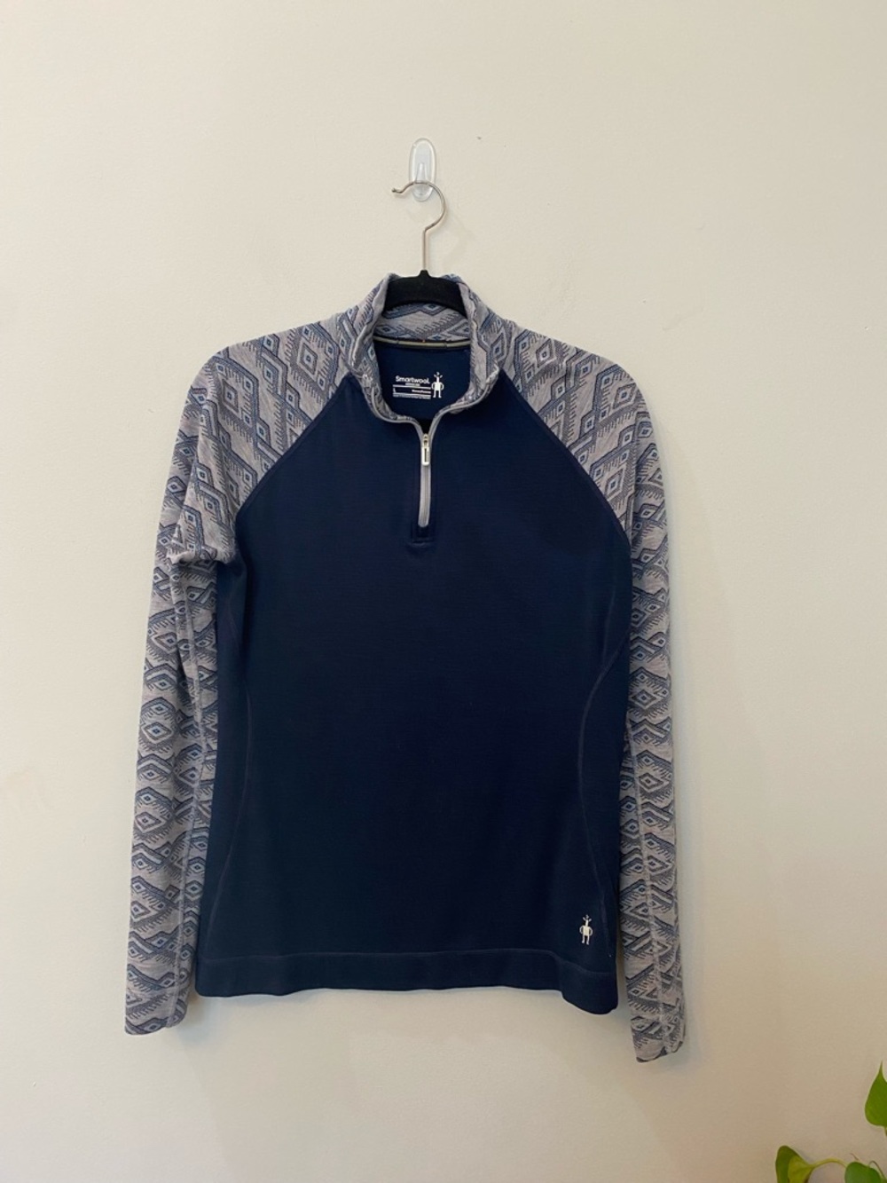 Smartwool Merino 250 Base Layer Pattern 1/4 Zip Sweater Women’s Size L